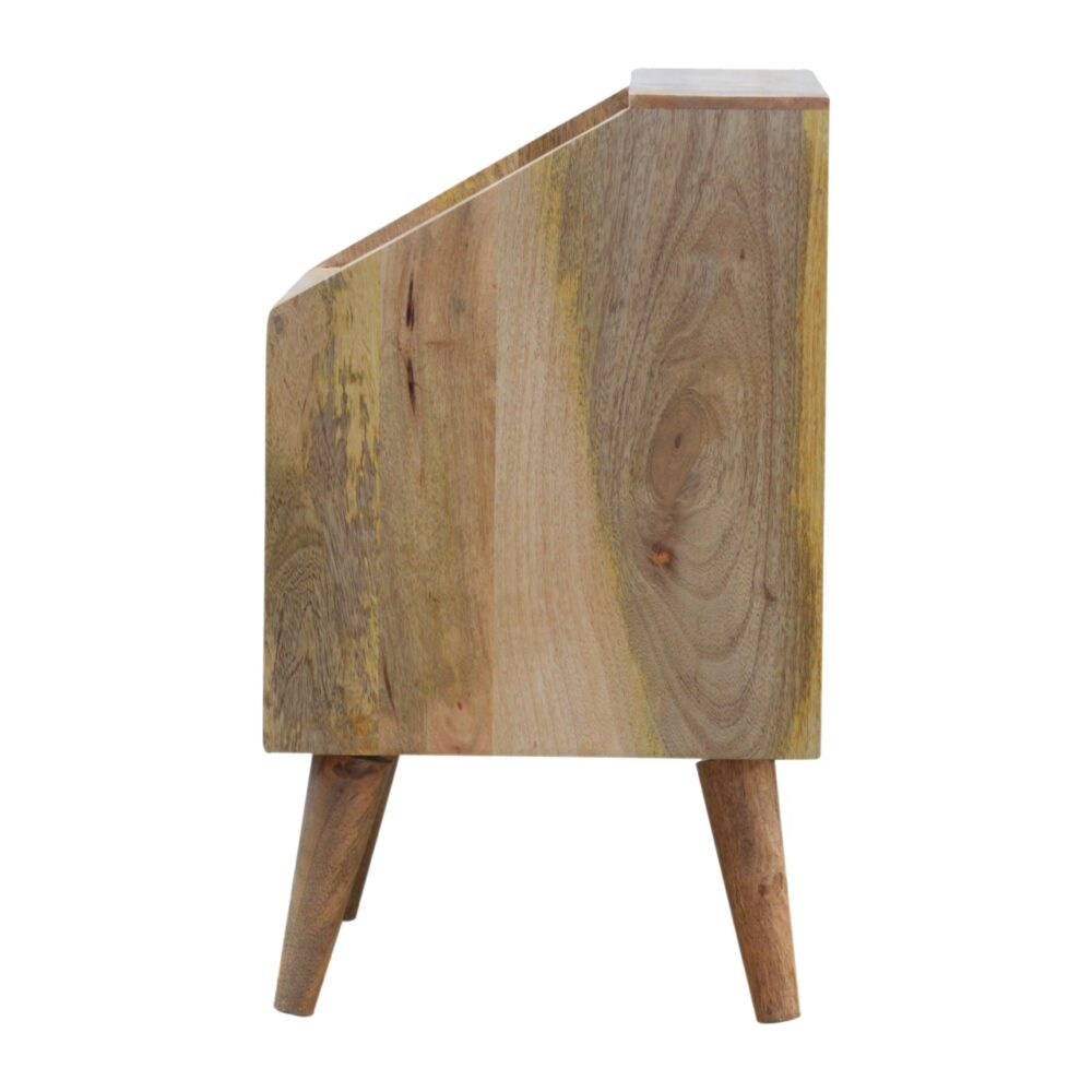 IN666 - White and Grey Painted Raised Back Bedside Table for wholesale