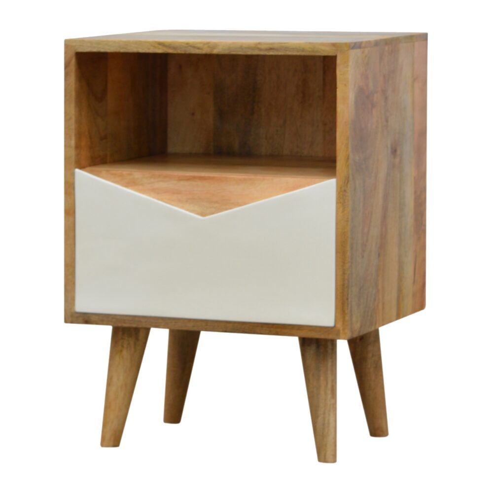 wholesale IN676 - White Painted Envelope Drawer Bedside Table for resale