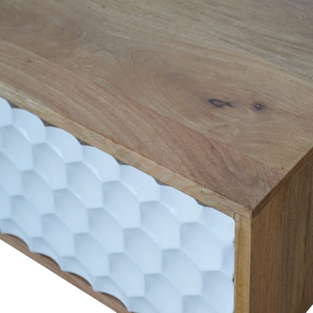 Honeycomb Carved Coffee Table - Image 5