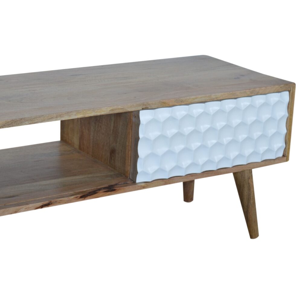 Honeycomb Carved Coffee Table - Image 7