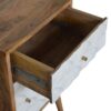 wholesale IN925 - Daisy Carved 1 Door Bedside for resale