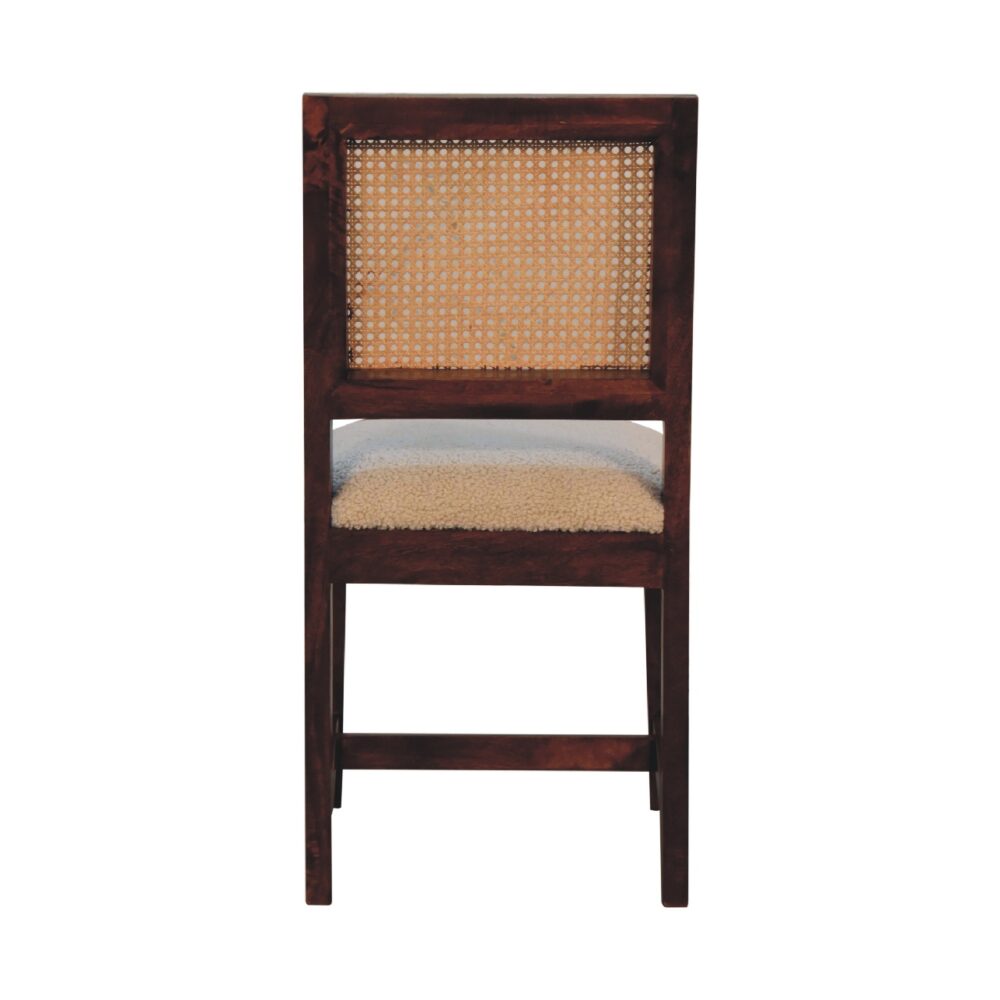 Cream Boucle Rattan Chair - Image 9