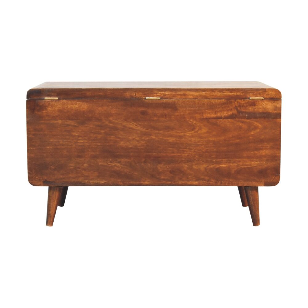 Curved Chestnut Blanket Box - Image 9