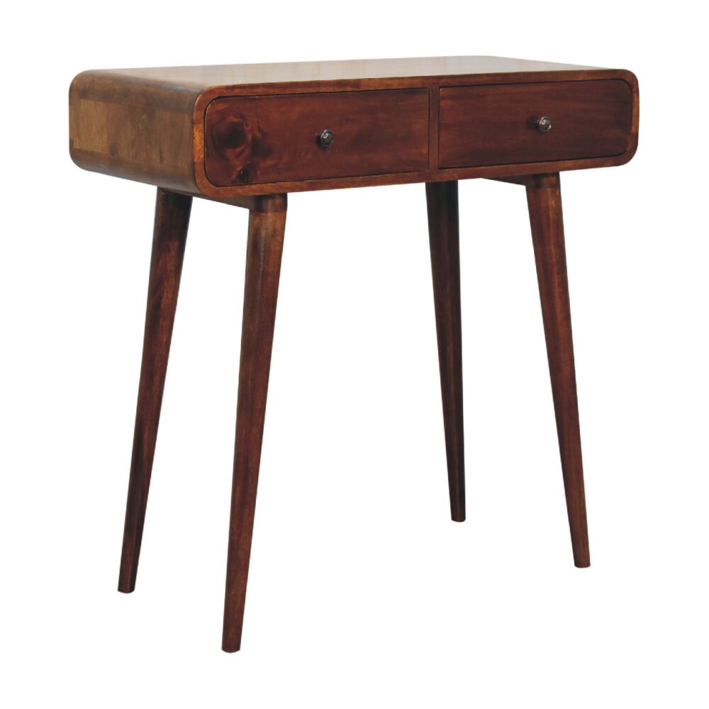 Chestnut Curved Hallway Table - Image 3