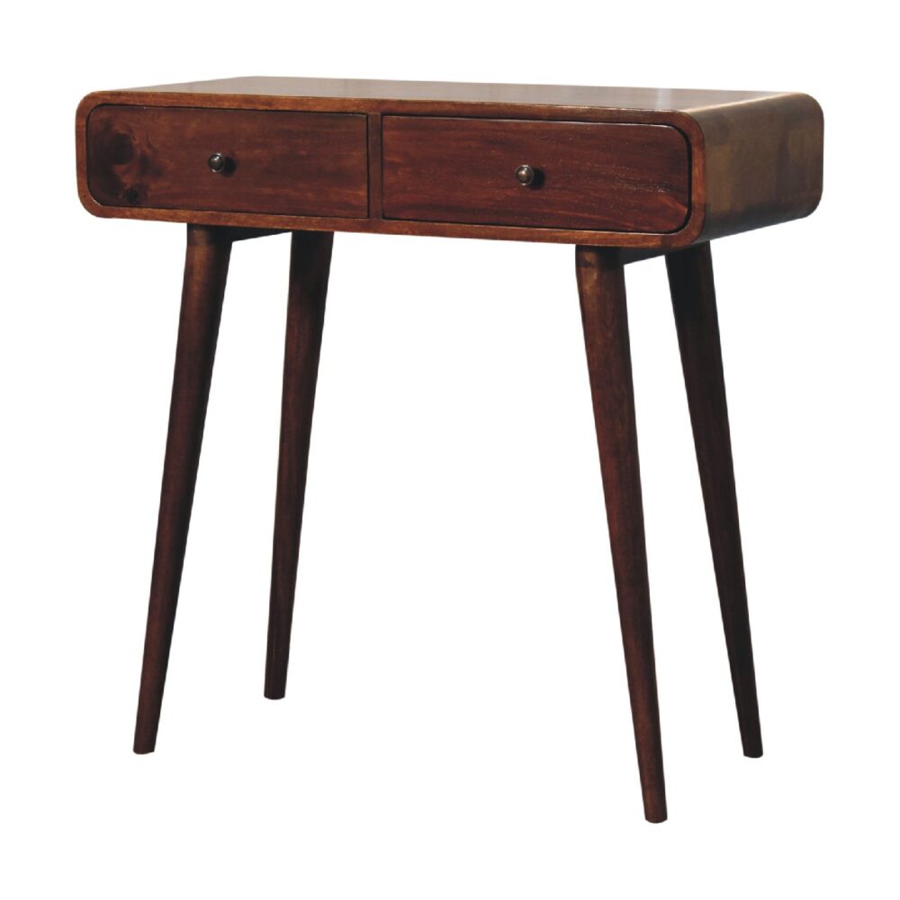 Chestnut Curved Hallway Table - Image 4
