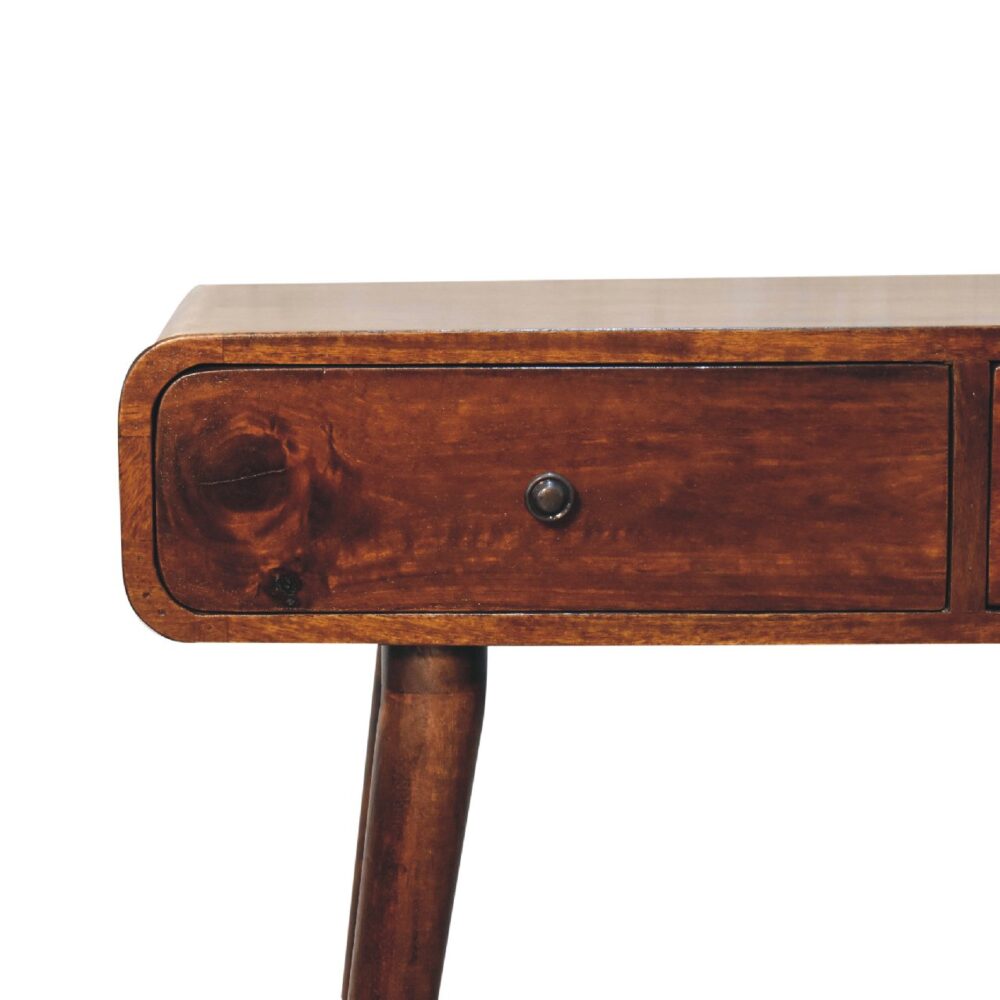 Chestnut Curved Hallway Table - Image 5