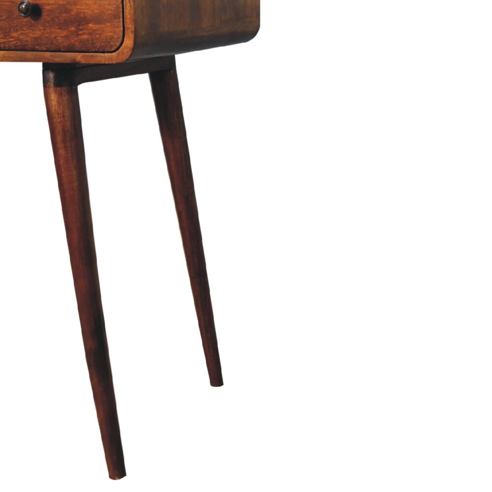 Curved Chestnut Writing Desk - Image 8