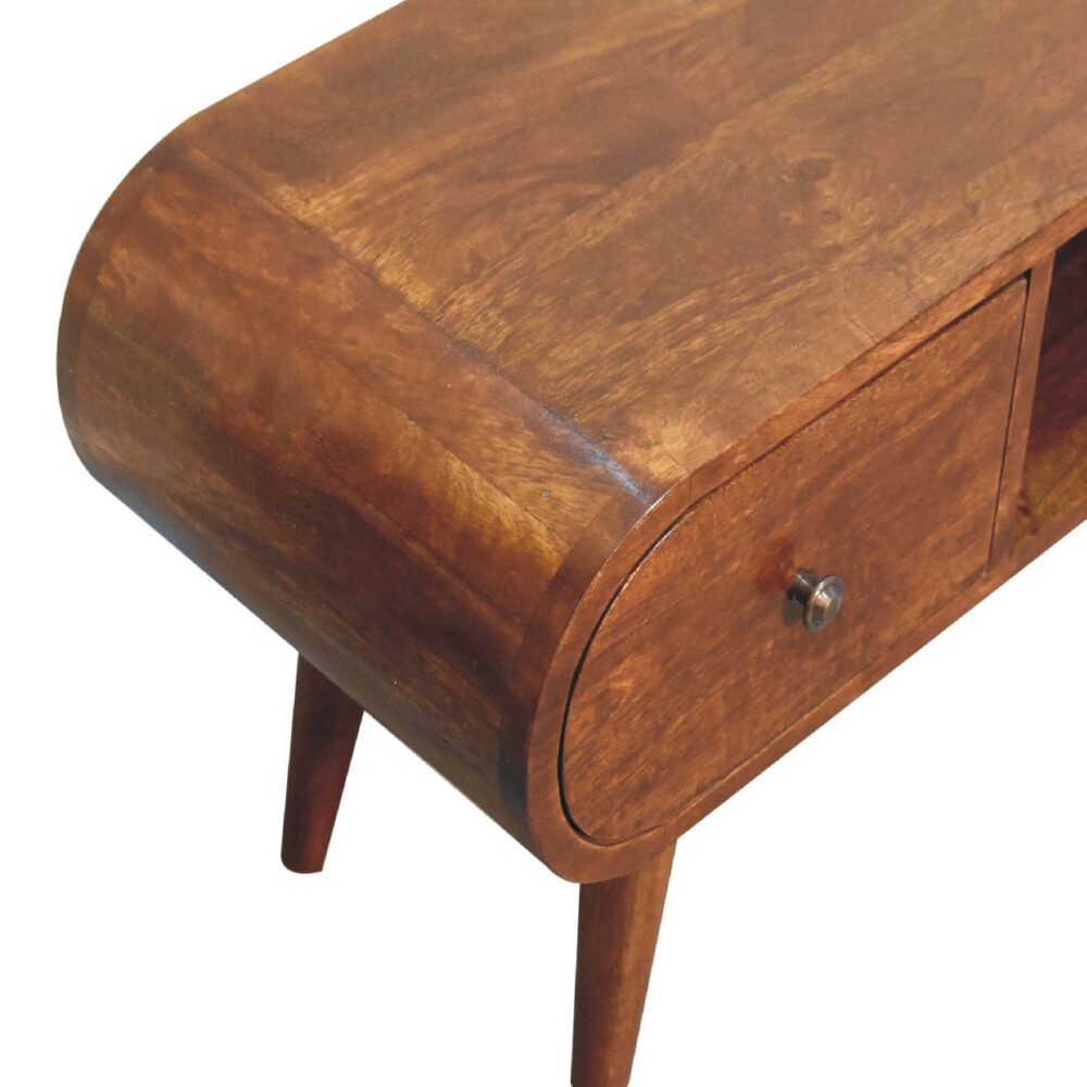 Chestnut Circular TV Unit - Image 6