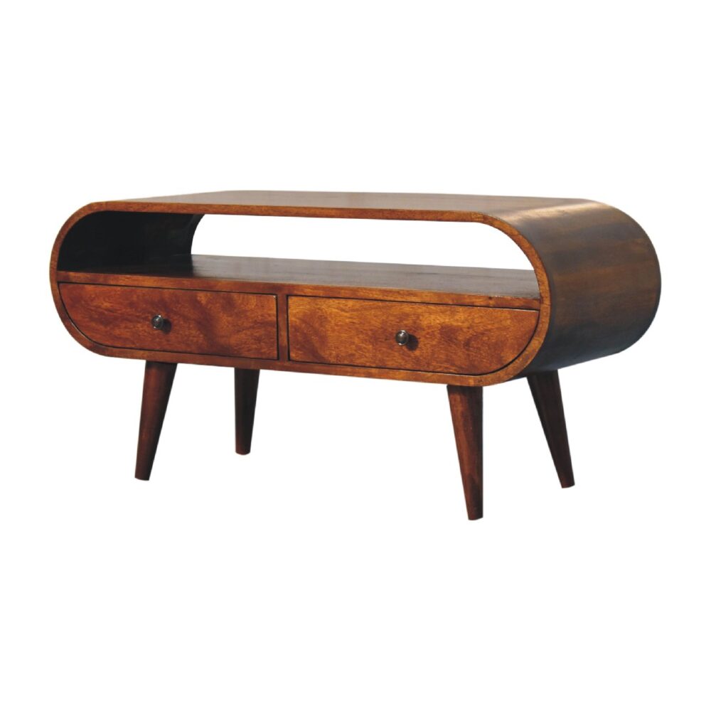 Chestnut Circular TV Stand - Image 3