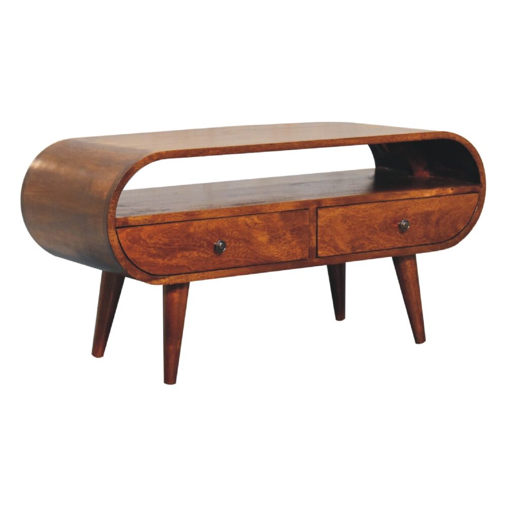 Chestnut Circular TV Stand - Image 4
