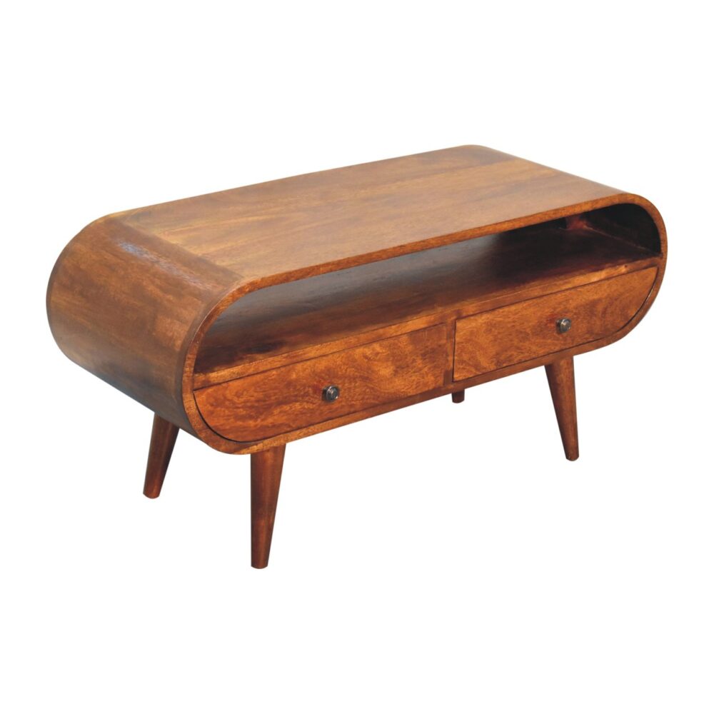 Chestnut Circular TV Stand - Image 8