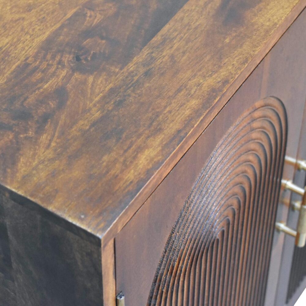 Chestnut Carved Ball Cabinet - Image 7