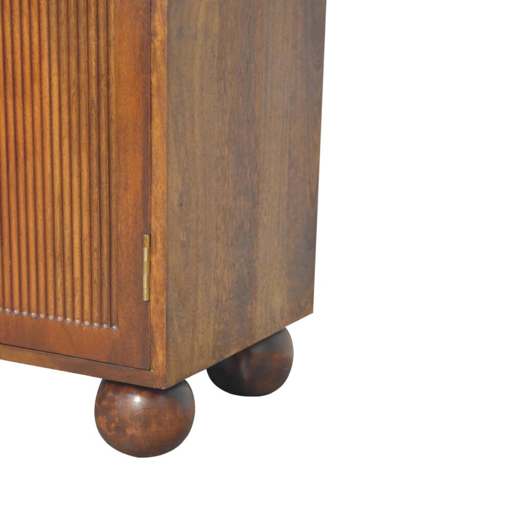 Chestnut Carved Ball Cabinet - Image 8