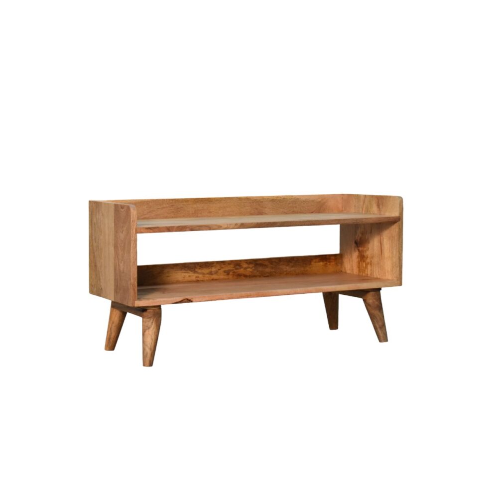Oak-ish Nordic Storage Bench - Image 3