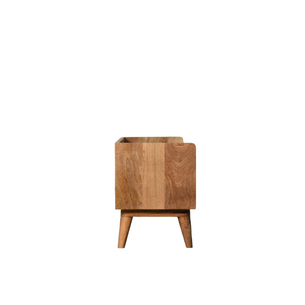 Oak-ish Nordic Storage Bench - Image 4