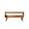 Oak-ish Nordic Storage Bench With Mud Linen - Image 9