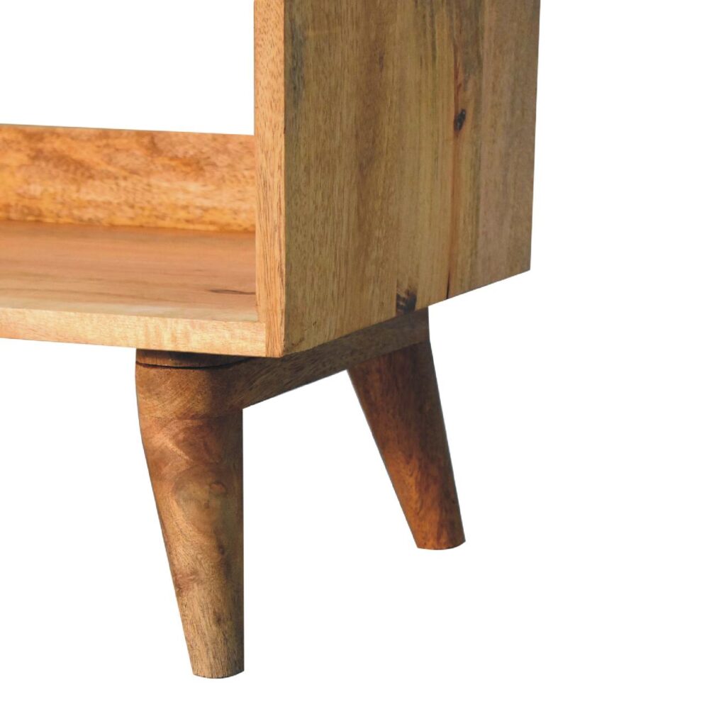 Oak-ish Nordic Storage Bench With Mud Linen - Image 8