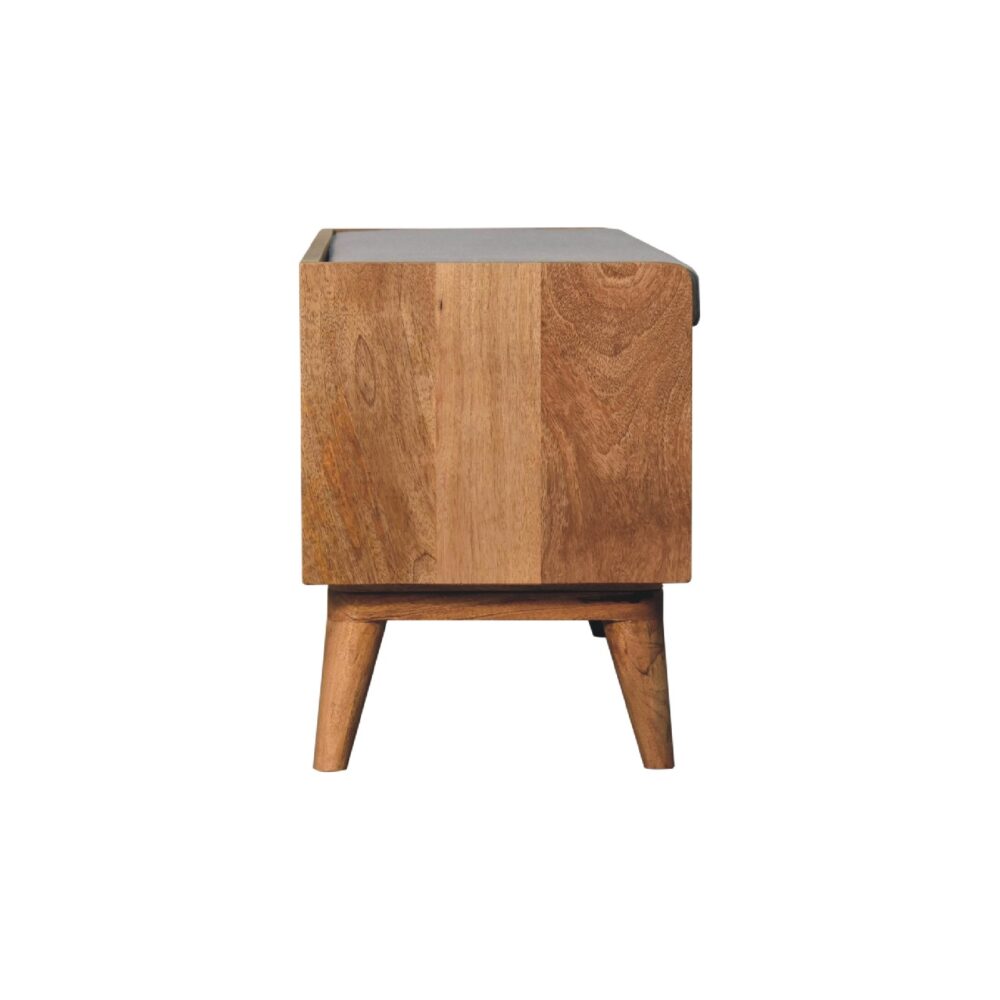 Oak-ish Nordic Storage Bench With Mud Linen - Image 7