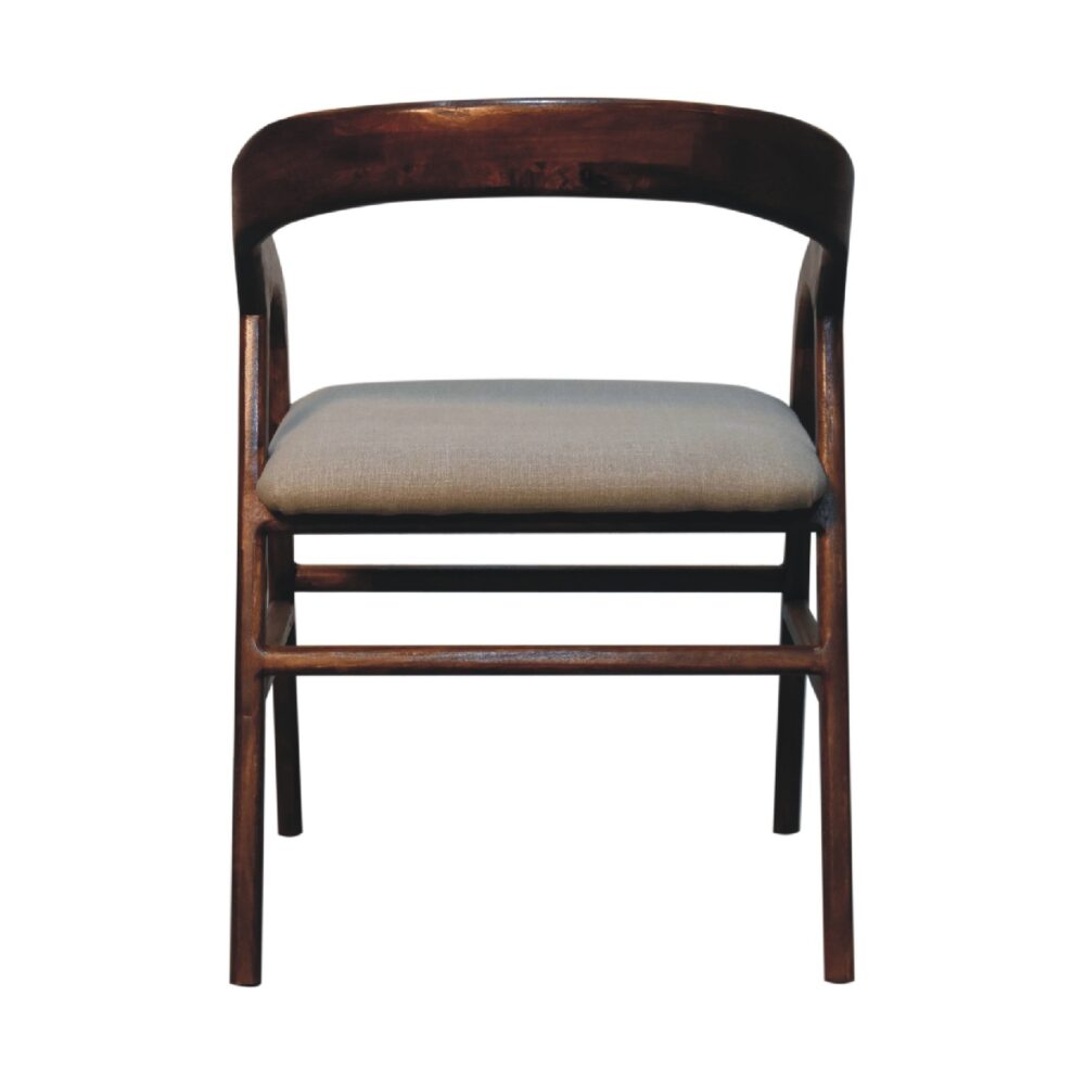 Chestnut Linen Deco Chair - Image 9