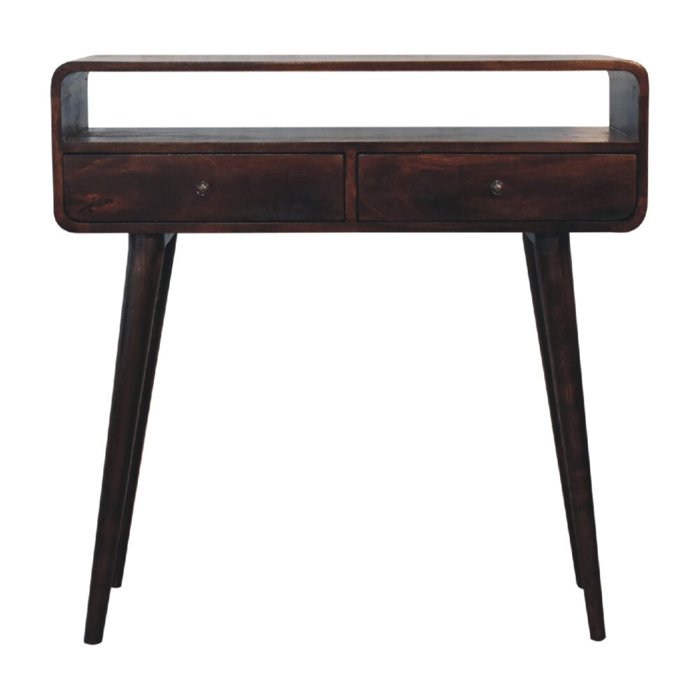 Canada Curved Light Walnut Console Table Suppliers