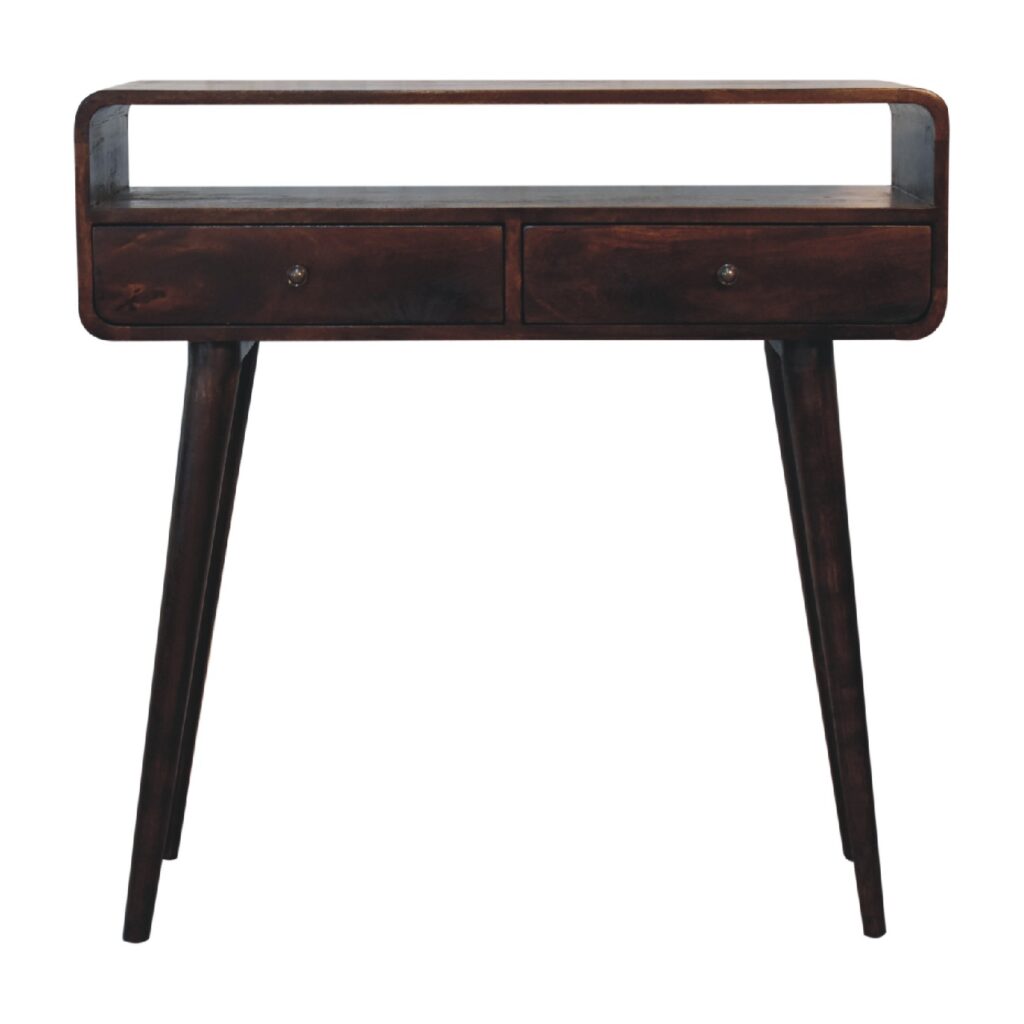 Canada Curved Light Walnut Console Table Suppliers