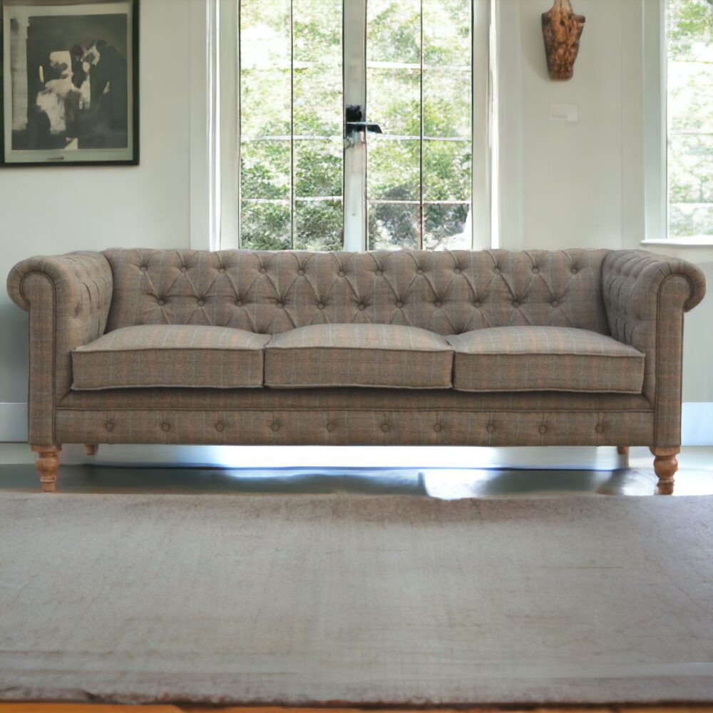Canada Multi Tweed 3 Seat Chesterfield Suppliers