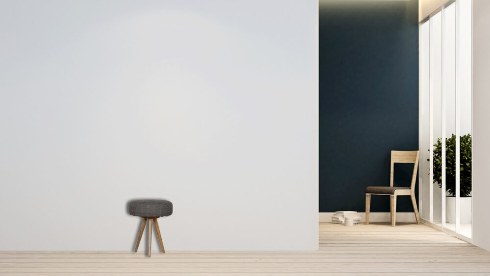 Tripod Stool with Tweed Seat Pad - Image 10