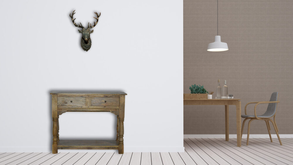 Canada Solid Mango 2 Drawer Console Suppliers