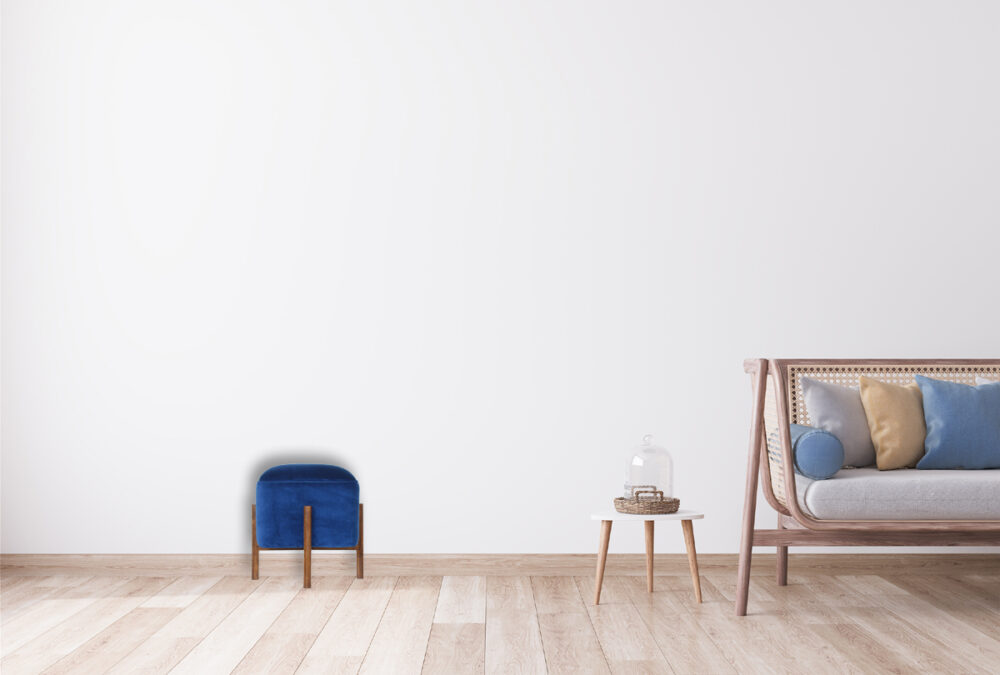 Canada Solid Wood Royal Blue Velvet Stool Suppliers