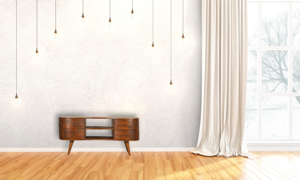 Canada Chestnut Wave Entertainment Unit Suppliers