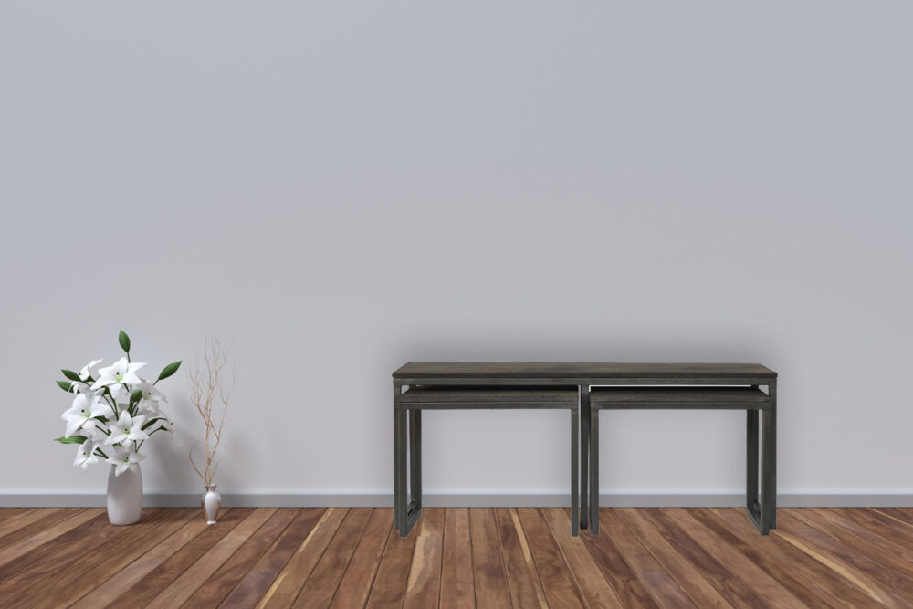 Set of 3 Iron Base Tables - Image 10