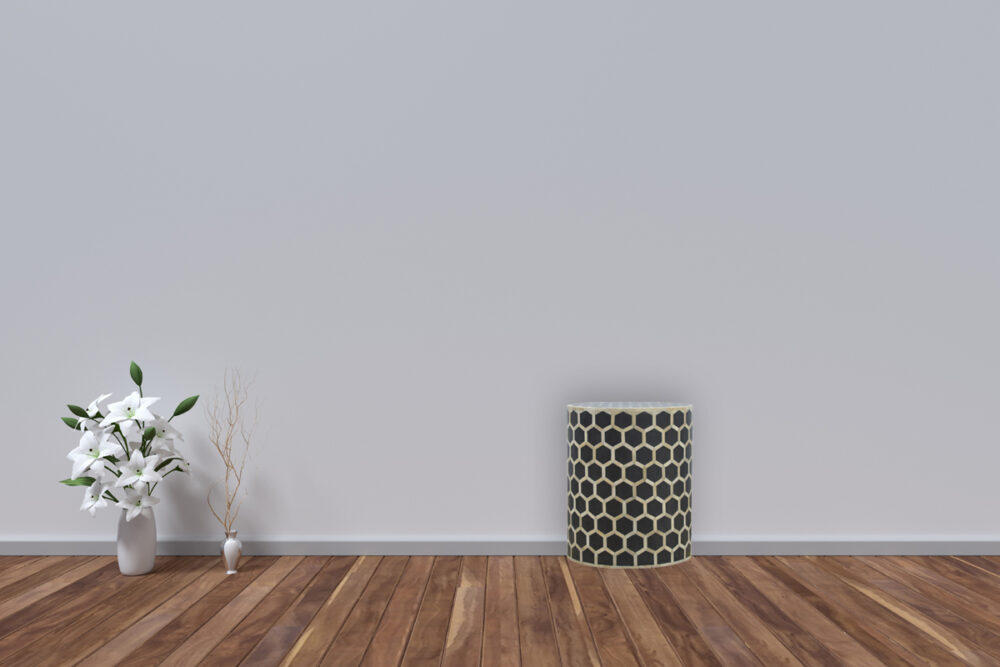 Cylindrical Bone Inlay Footstool - Image 8