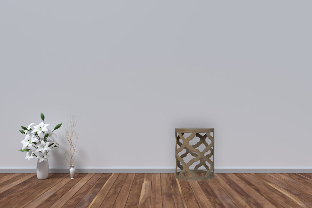 Grey Wash Cut-out Stool - Image 7