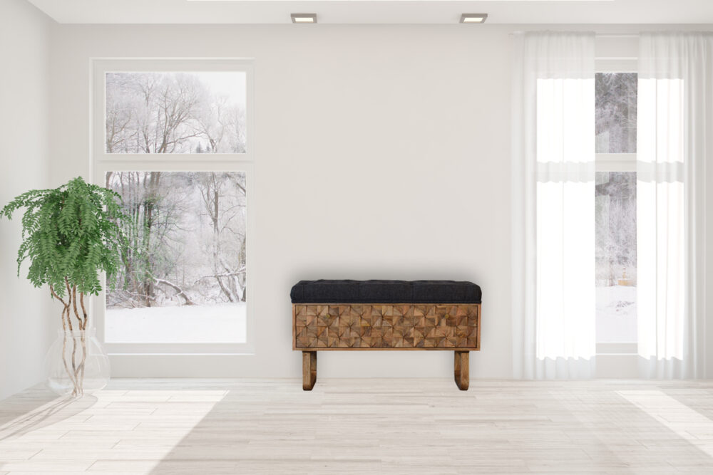 Canada 'U' Black Tweed Pineapple Bench Suppliers