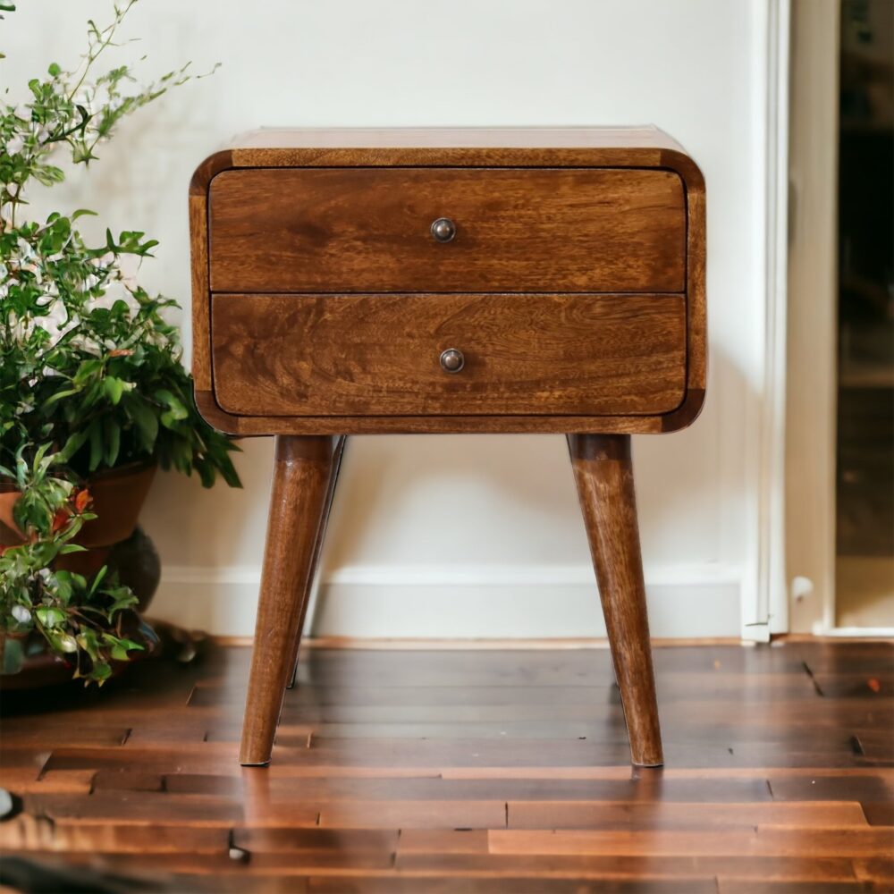 Canada Curved Chestnut Nightsand Suppliers