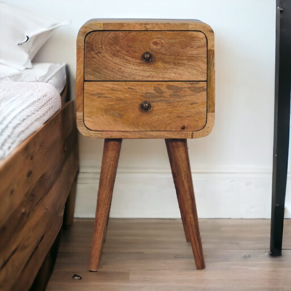 Mini Oak-ish Curved Nightsand - Image 12