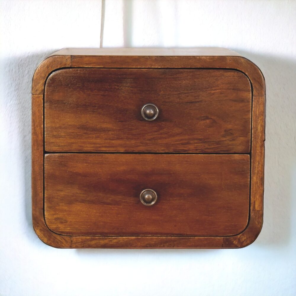 Floating Mini Chestnut Nightsand - Image 12
