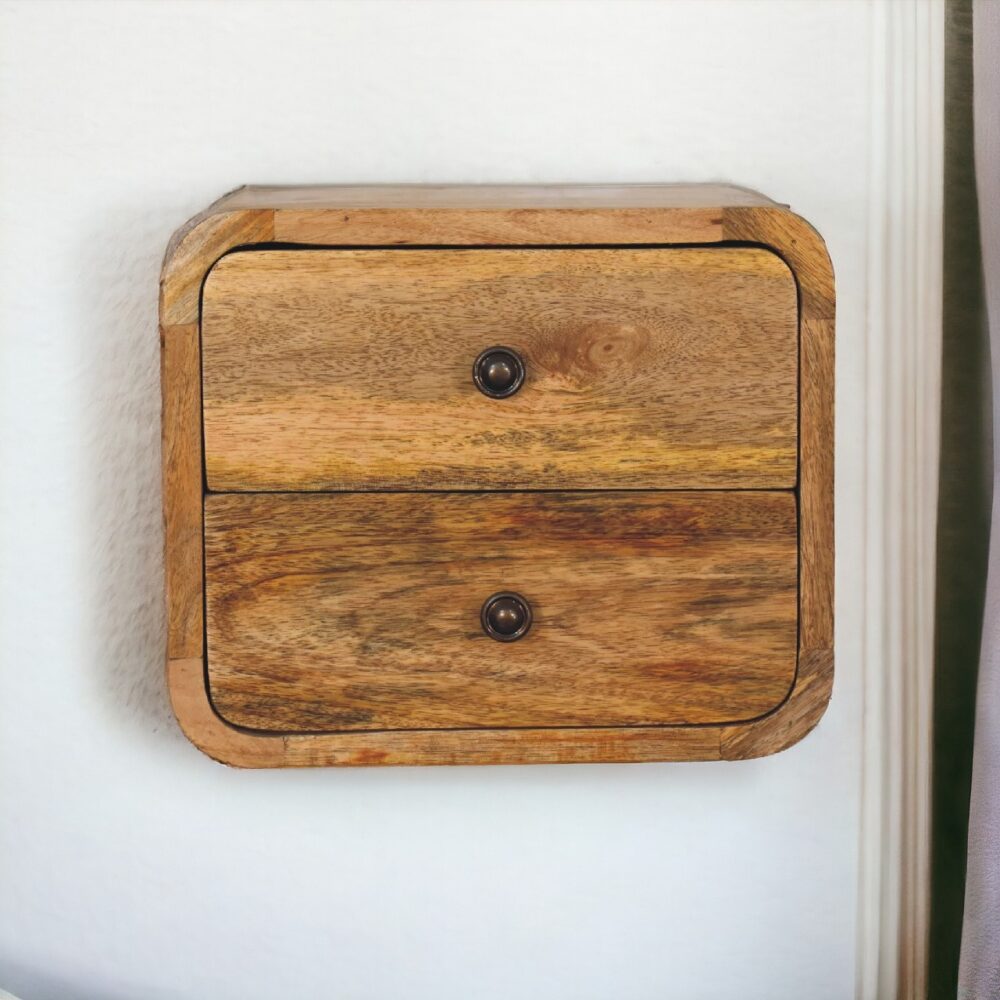 Mini Curve Oak-ish Floating Nightsand - Image 12