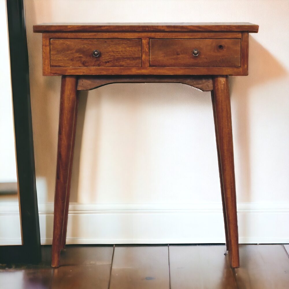 Mini Chestnut Hallway Console - Image 10