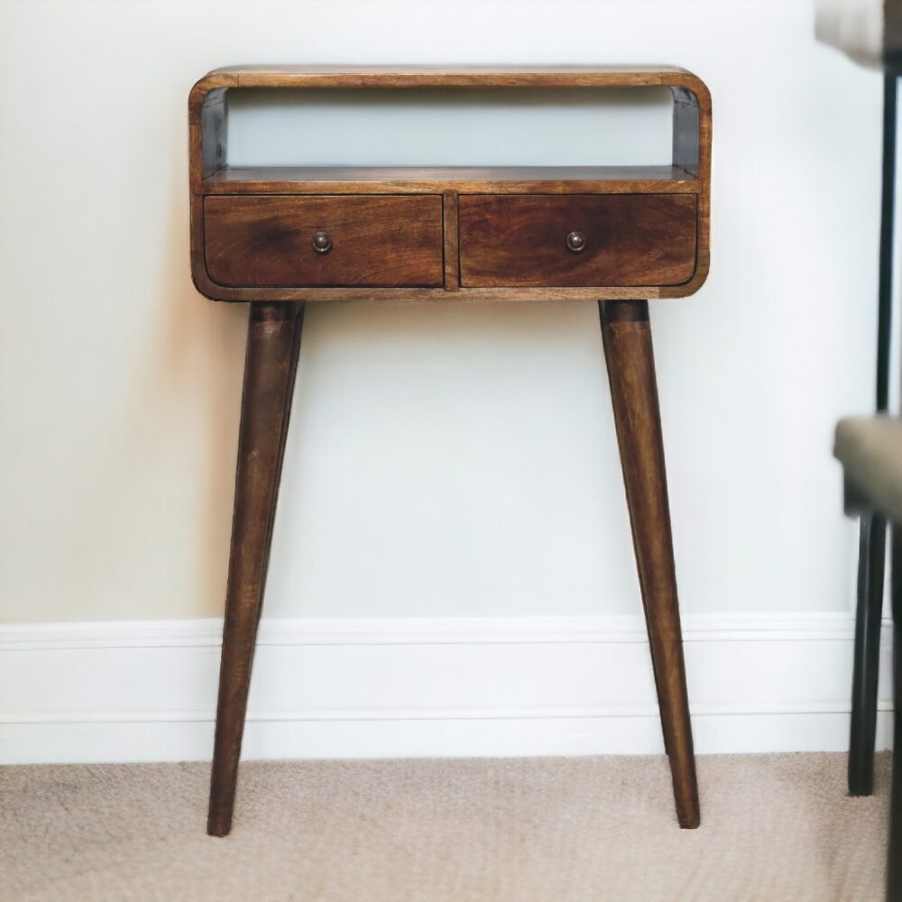 Mini Grey-wash Curved Console - Image 10