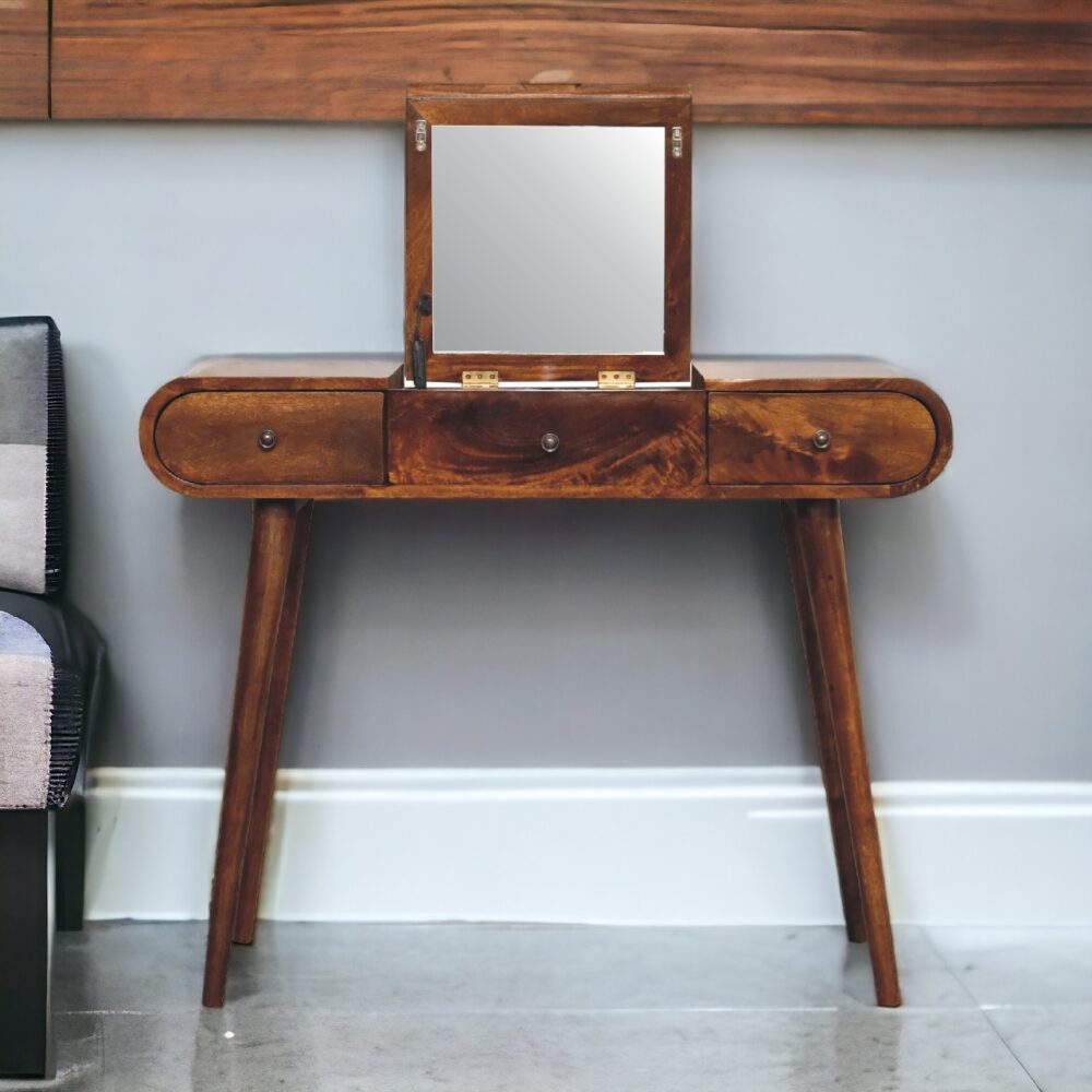Chestnut Mirror Dressing Table - Image 12