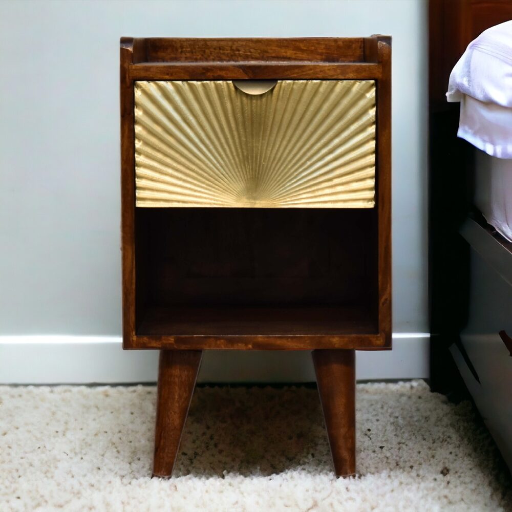 Mini Manila Gold 1 Drawer Nightsand - Image 12