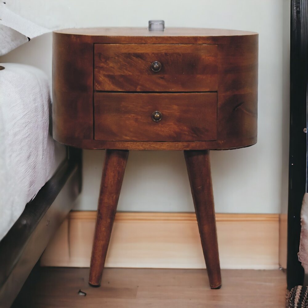 Chestnut Nightsand with Reading Light - Image 10