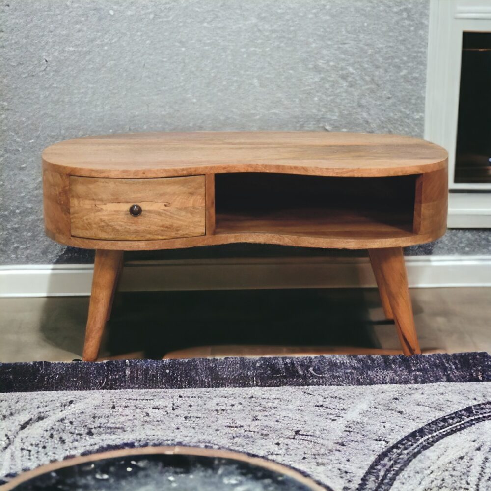 Oak-ish Wave Coffee Table - Image 11