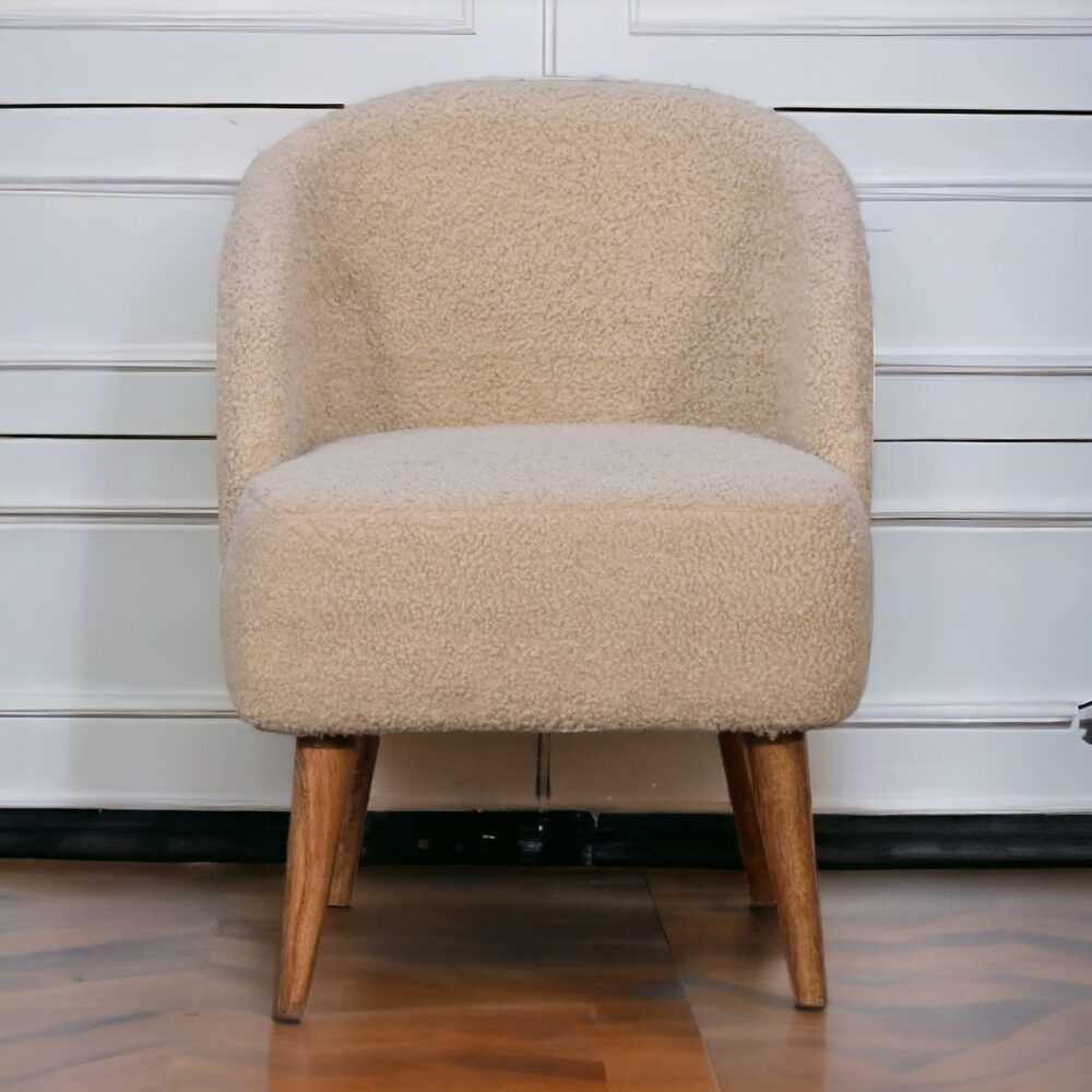 Cream Boucle Tub Chair - Image 10