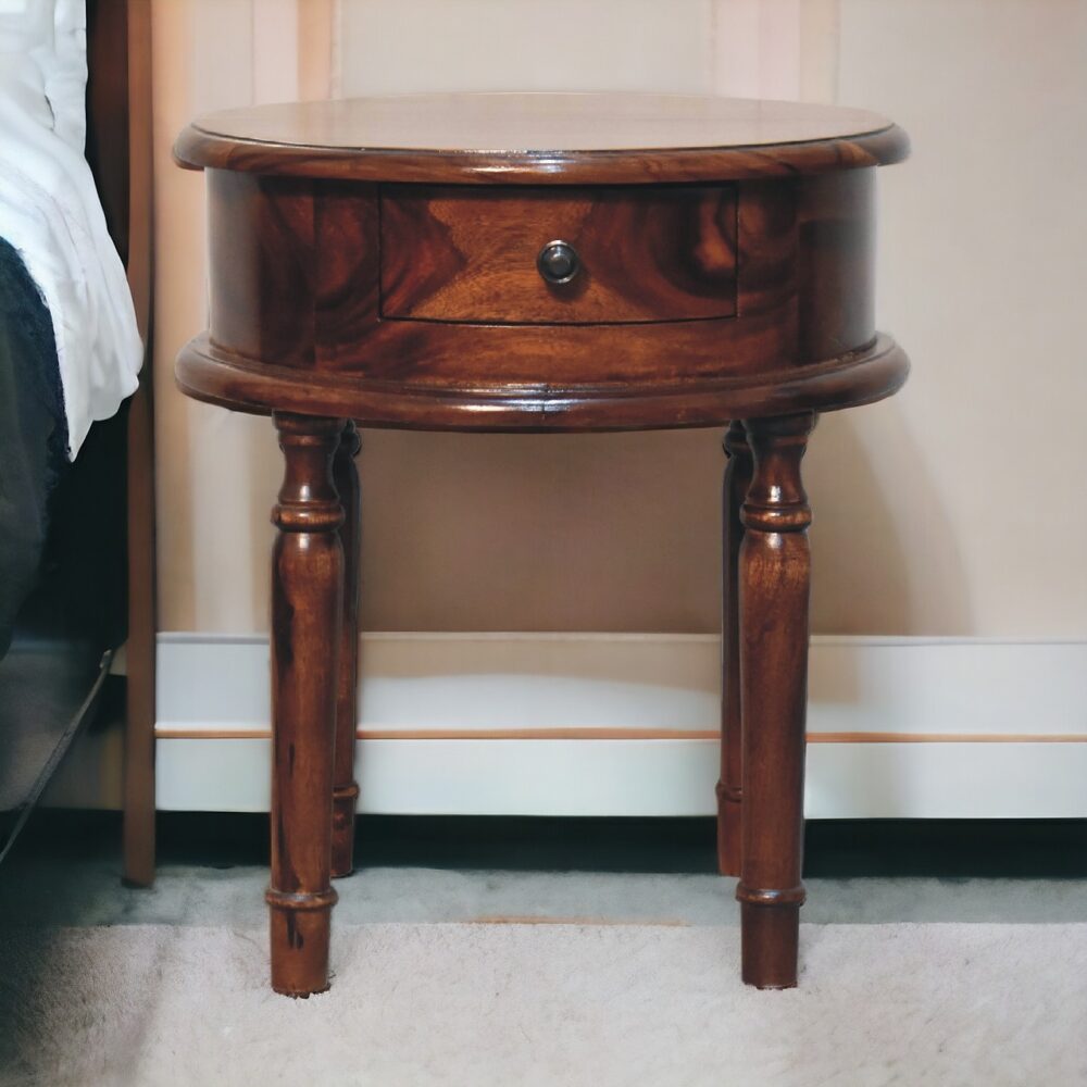 Honey finish Turned Leg Nightsand - Image 12