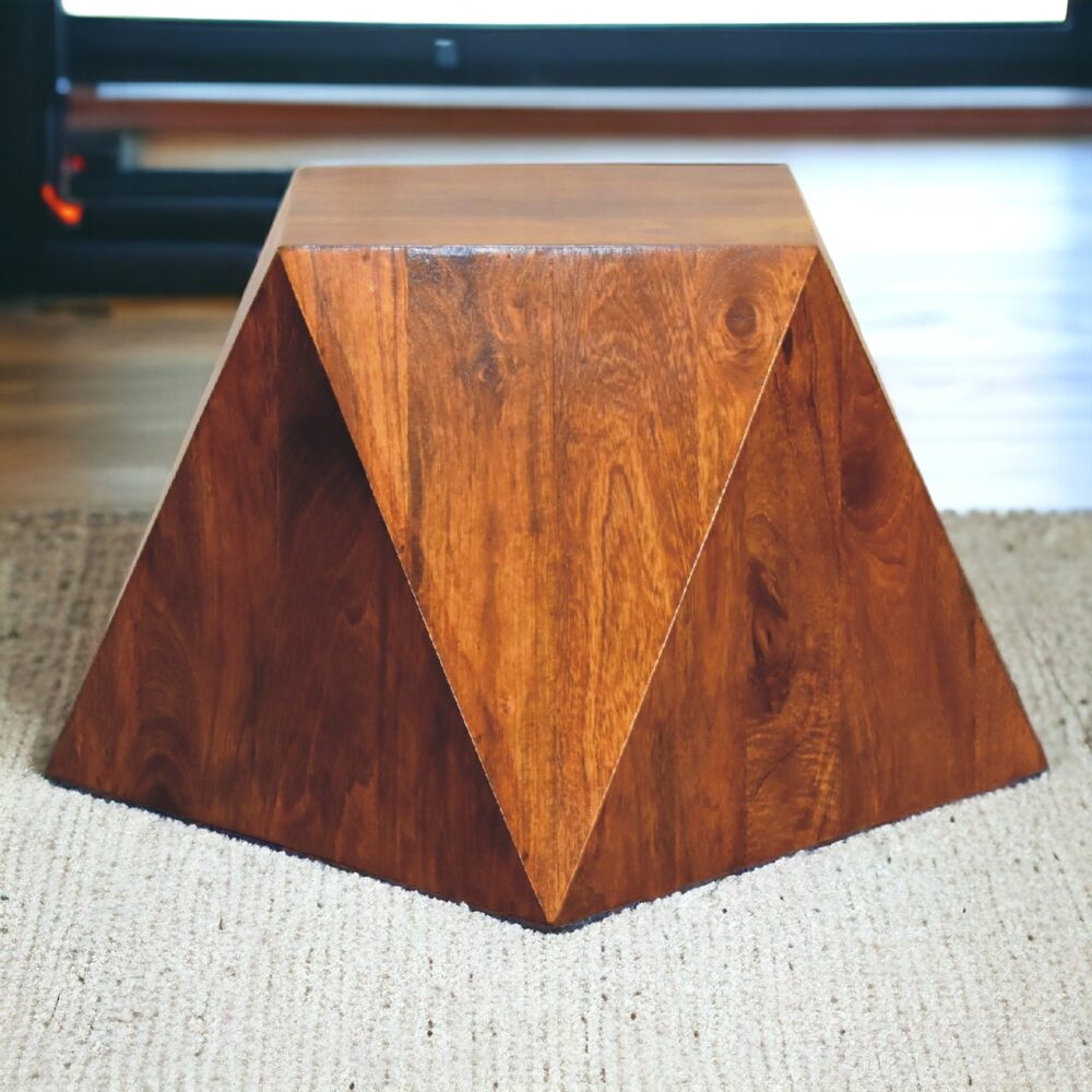 Chestnut Abstract End Table - Image 12