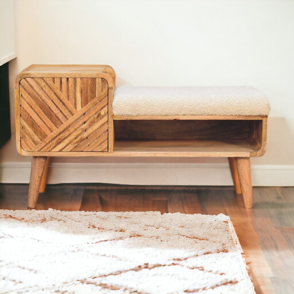 Boucle Carved Telephone Table - Image 11