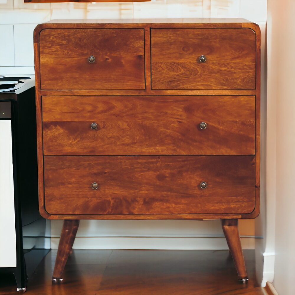 2 over 2 Curved Chesnut Chest - Image 10
