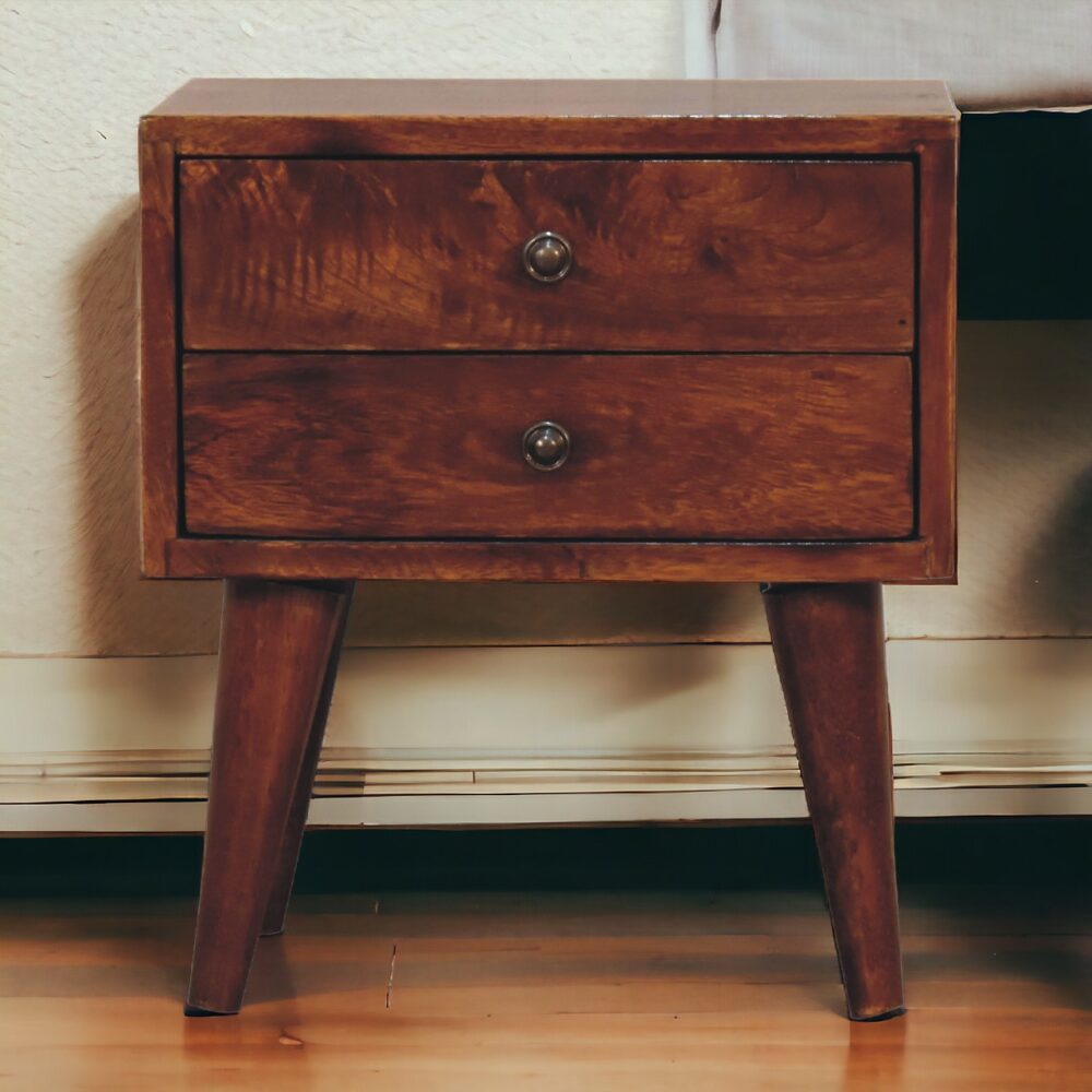 Mini Chestnut Modern Nightsand - Image 12